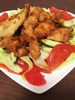 鶏胸肉のから揚げサラダ仕立て 香味ソース-レシピのメイン写真