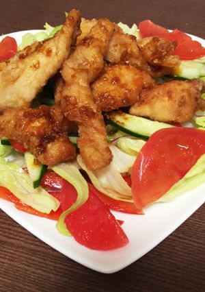 鶏胸肉のから揚げサラダ仕立て 香味ソース-レシピのメイン写真