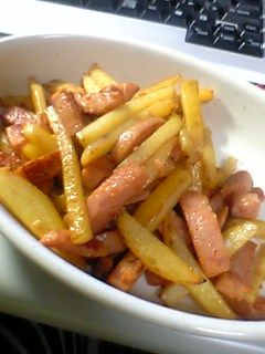 魚肉ハンバーグとポテトのケチャマヨ炒め-レシピのメイン写真