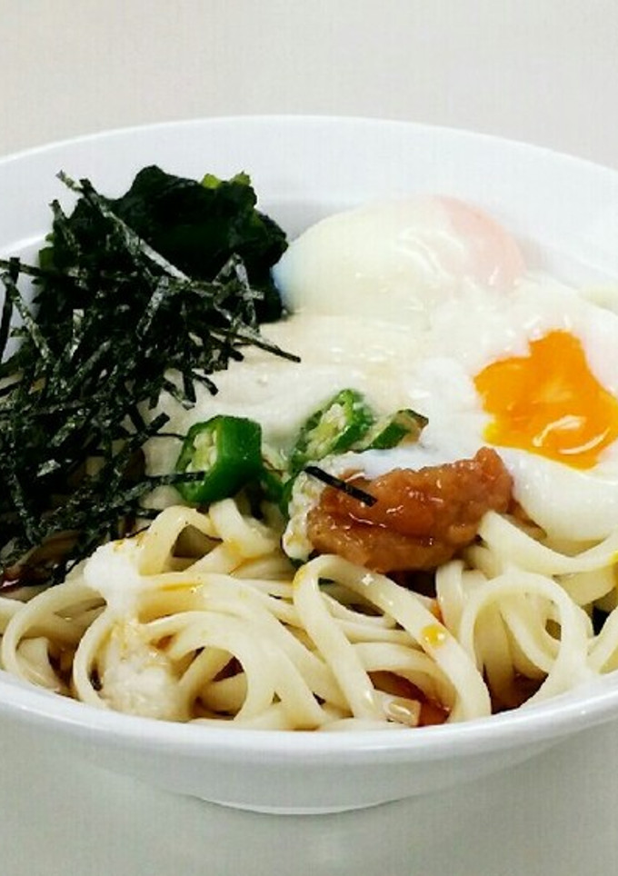 とろろ梅うどん-レシピのメイン写真