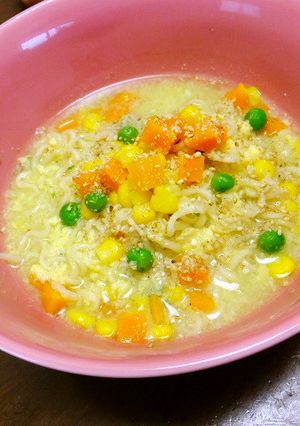 ふわふわかき玉カラフルラーメン-レシピのメイン写真