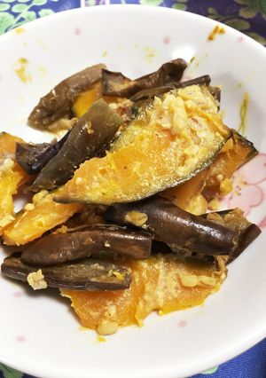 簡単！茄子とかぼちゃのにんにく味噌炒め-レシピのメイン写真