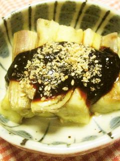 焼きナスを味噌だれで!-レシピのメイン写真