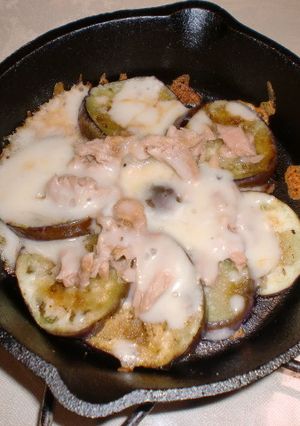 スキレットで　茄子の簡単ランチ-レシピのメイン写真