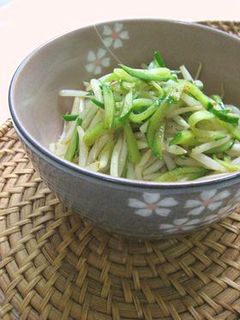 ピリ辛 胡瓜とモヤシのごま油炒め-レシピのメイン写真