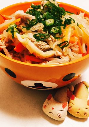給食大人気メニュー★満腹！ねぎ塩豚丼♬-レシピのメイン写真