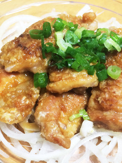 パリパリ鶏もも肉のわさびポン酢あえ♫-レシピのメイン写真