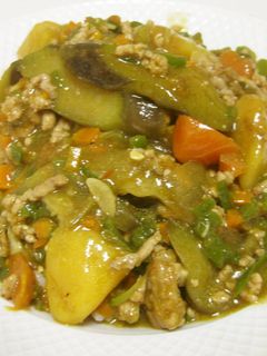 カレーの残りでカレー麻婆ナス-レシピのメイン写真