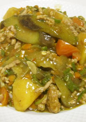 カレーの残りでカレー麻婆ナス-レシピのメイン写真