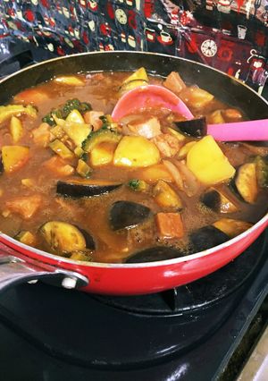 ゴーヤ&スパムde夏野菜カレー(⊙ꇴ⊙)-レシピのメイン写真