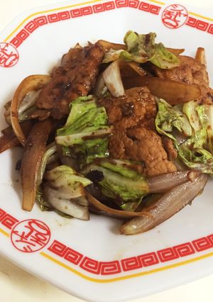 1人分中華ランチ。簡単肉キャベツ炒め-レシピのメイン写真