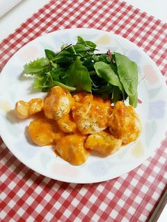 簡単柔らか♡鶏胸肉オーロラ炒め-レシピのメイン写真
