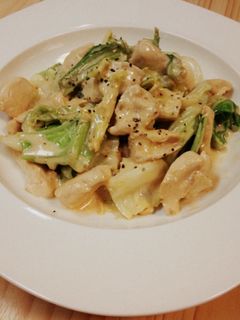 鶏ささみとキャベツのマヨネーズ炒め-レシピのメイン写真