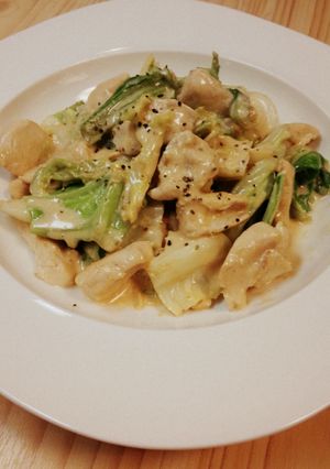 鶏ささみとキャベツのマヨネーズ炒め-レシピのメイン写真