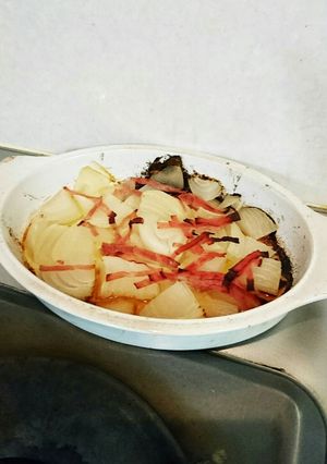 新玉ねぎとベーコンのオリーブオイル焼き-レシピのメイン写真