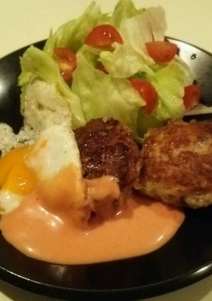 ポークハンバーグ-レシピのメイン写真