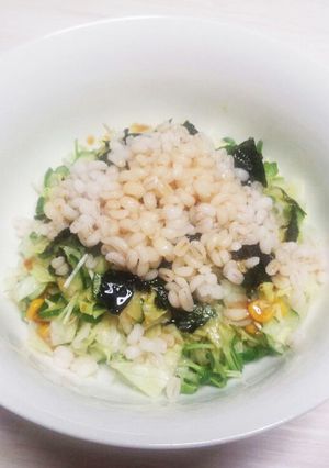茹でもち麦(大麦)のチョップドサラダ-レシピのメイン写真