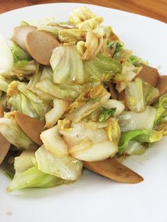 キャベツと魚肉ソーセージのソース炒め-レシピのメイン写真