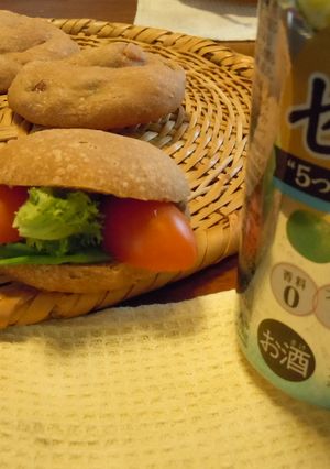 大豆粉パンのプチ野菜バーガー-レシピのメイン写真
