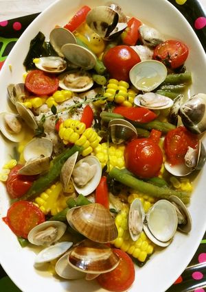 レンジでラクチン♪切身のアクアパッツァ♬-レシピのメイン写真
