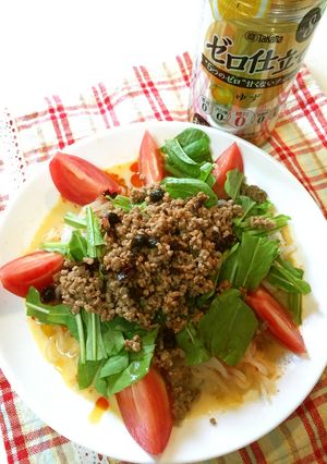 サラダ仕立ての汁無し風担々麺風・・-レシピのメイン写真