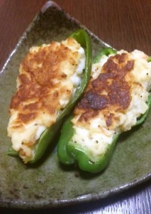 ピーマンのはんぺん詰め-レシピのメイン写真