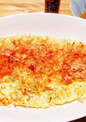 出汁で食べるキャベ玉子☆どろ焼き風☆-レシピのメイン写真