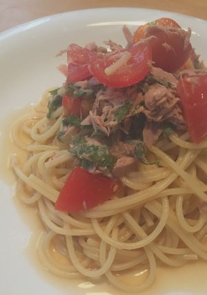 トマトとツナと大葉の冷製パスタ-レシピのメイン写真