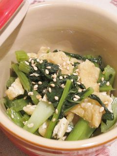 【常備菜】かぶの葉と油揚げの炒め物-レシピのメイン写真