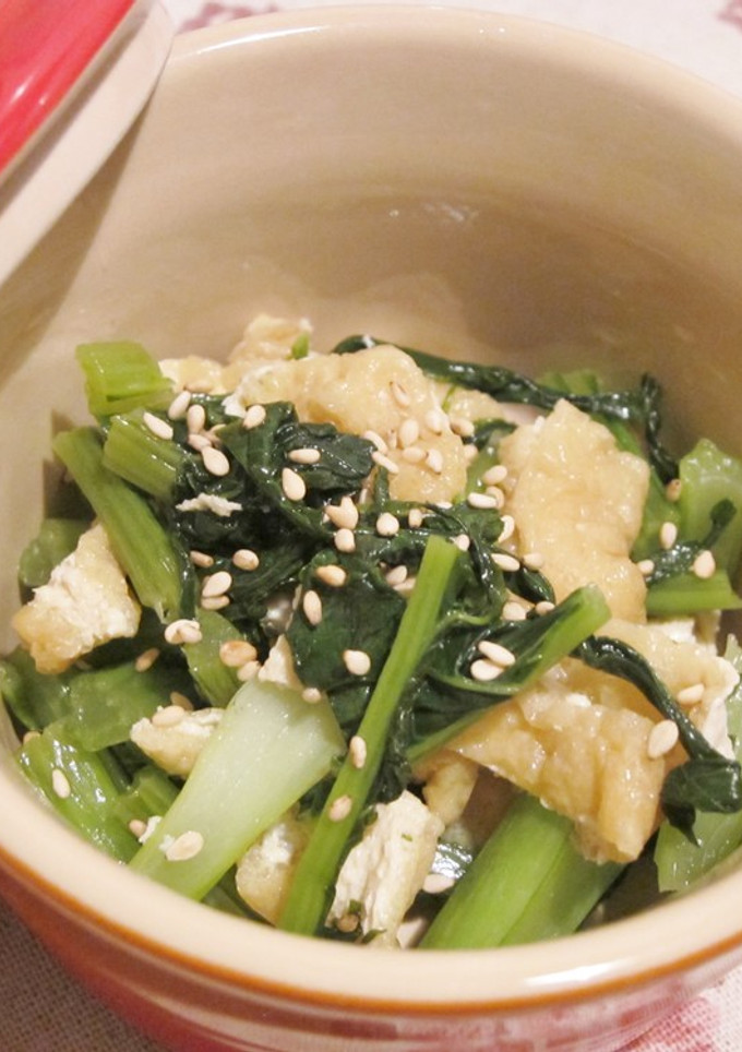 【常備菜】かぶの葉と油揚げの炒め物-レシピのメイン写真