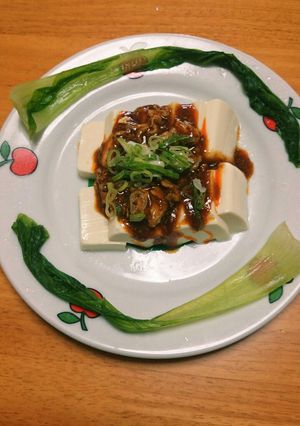 レトルトでつくる冷やし豆腐の麻婆がけ-レシピのメイン写真