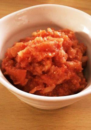離乳食、7ヶ月〜トマトパン粥-レシピのメイン写真