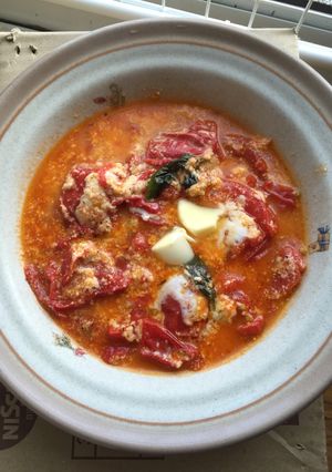 トマトの水分だけで作る・焼きトマトスープ-レシピのメイン写真