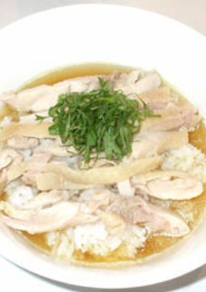 鶏カレー味の簡単スープ丼♪お昼ご飯・夜食-レシピのメイン写真