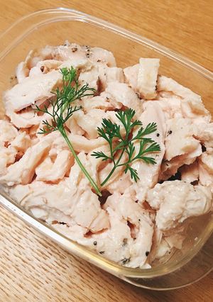 最速！ポリ袋で棒棒鶏・しっとり胸肉調理法-レシピのメイン写真