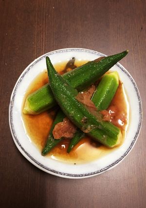 簡単オクラのめんつゆ漬け♪-レシピのメイン写真