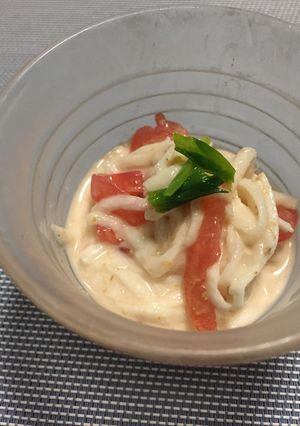 山芋トマトのワサビ胡麻だれ-レシピのメイン写真