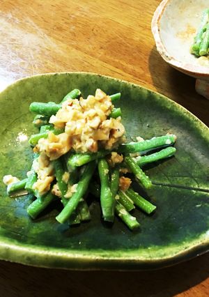 インゲン豆のナッツ和え♪存在感あります♪-レシピのメイン写真