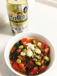 さっぱりトマトのもずく酢-レシピのメイン写真