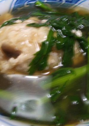 食感最高！山芋だんごの春菊添え～-レシピのメイン写真