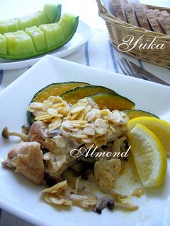 鶏肉とかぼちゃの粒マスタードナッツソース-レシピのメイン写真