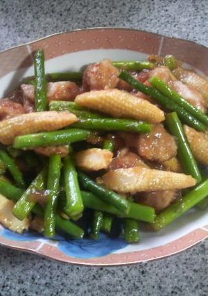 鶏の胸肉とヤングコーン-レシピのメイン写真