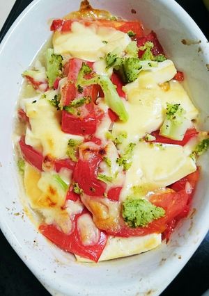 トマトと豆腐の味噌チーズ焼き-レシピのメイン写真