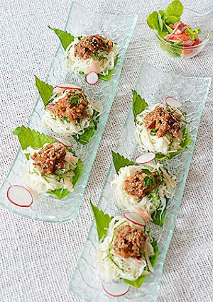 “おつまみ”風そうめん☆サンマ蒲焼き缶♪-レシピのメイン写真