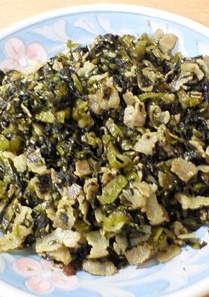胡麻大蒜が香る！豚バラと高菜漬けの炒め物-レシピのメイン写真