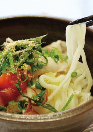 トマトとオクラのぶっかけうどん-レシピのメイン写真