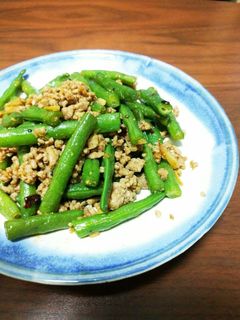 うまい☆いんげんとひき肉のピリ辛炒め-レシピのメイン写真