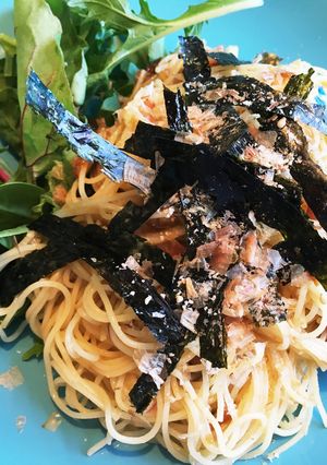 簡単ランチ☆夏にさっぱり冷製梅パスタ-レシピのメイン写真