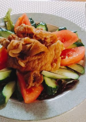 栄養満点！豚肉サラダ丼-レシピのメイン写真