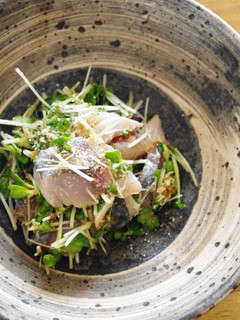 アジの酢じめと貝割れ大根-レシピのメイン写真